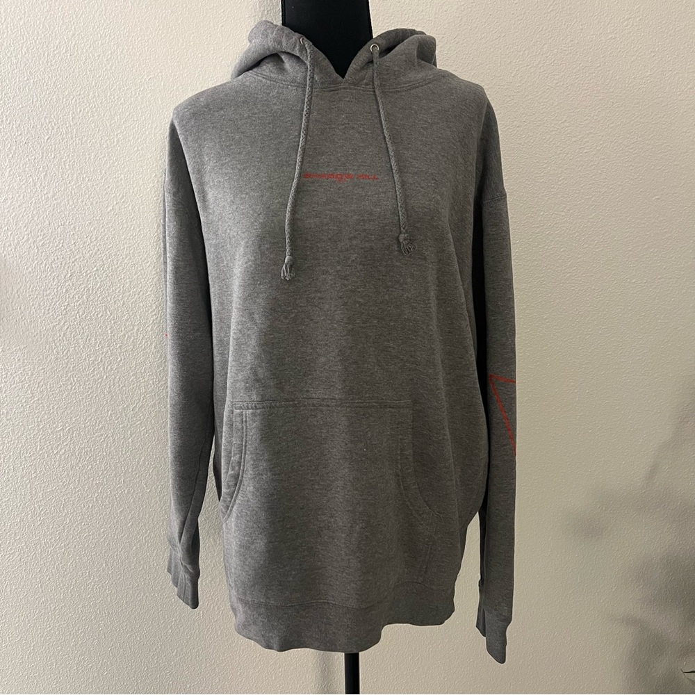 SHADOW HILL: FLASH PULLOVER III HOODIE (GRAY/CRIMSON RED) Unisex Medium